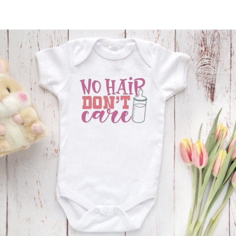 No Hair Don't Care Onesie